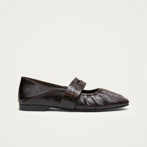 Bargo Brown Leather Ballet Flats from Alohas