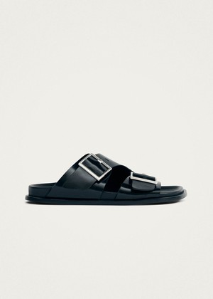 Alba Black Leather Sandals from Alohas