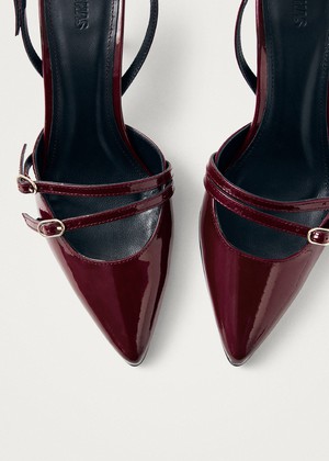 Joelle Burgundy Patent Leather Pumps from Alohas