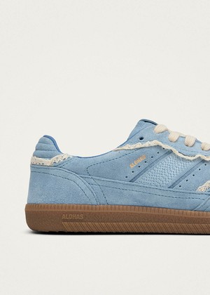 Tb.490 Crochet Blue Leather Sneakers from Alohas