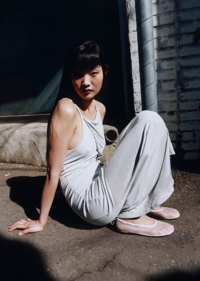 Gill Mesh White Ballet Flats from Alohas