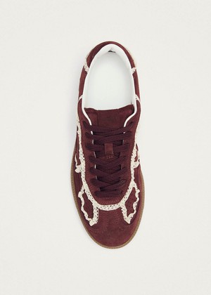 Tb.490 Crochet Burgundy Leather Sneakers from Alohas