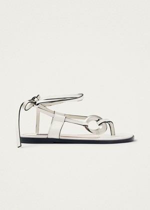 Morosia White Leather Sandals from Alohas