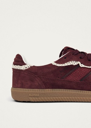 Tb.490 Crochet Burgundy Leather Sneakers from Alohas