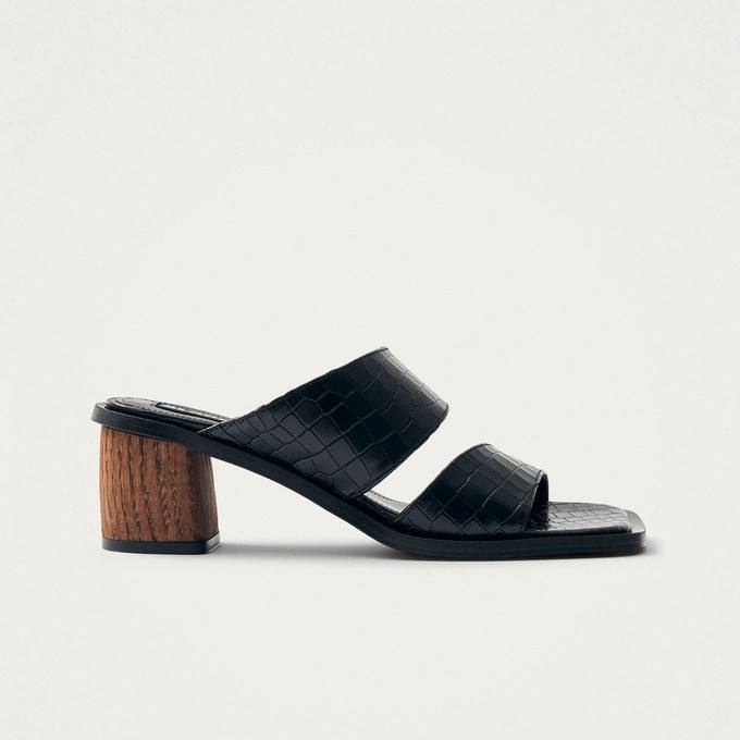Gabin Alli Black Leather Sandals from Alohas