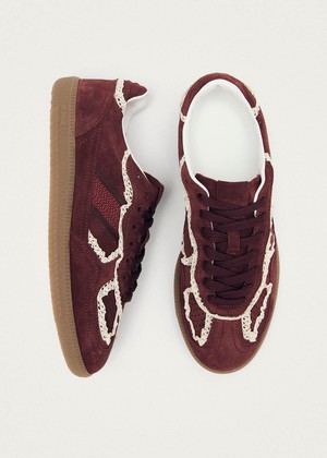 Tb.490 Crochet Burgundy Leather Sneakers from Alohas
