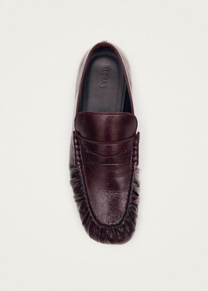 Aven Rift Burgundy Leather Loafers from Alohas