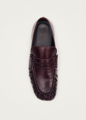 Aven Rift Burgundy Leather Loafers from Alohas