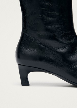 Ambar Rift Black Leather Ankle Boots from Alohas