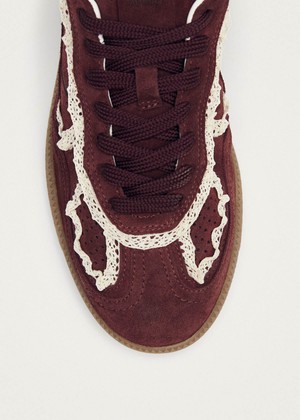 Tb.490 Crochet Burgundy Leather Sneakers from Alohas