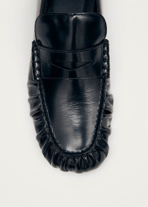 Aven Black Leather Loafers from Alohas