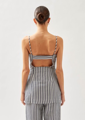 Nadine Stripes Blue And White Top from Alohas