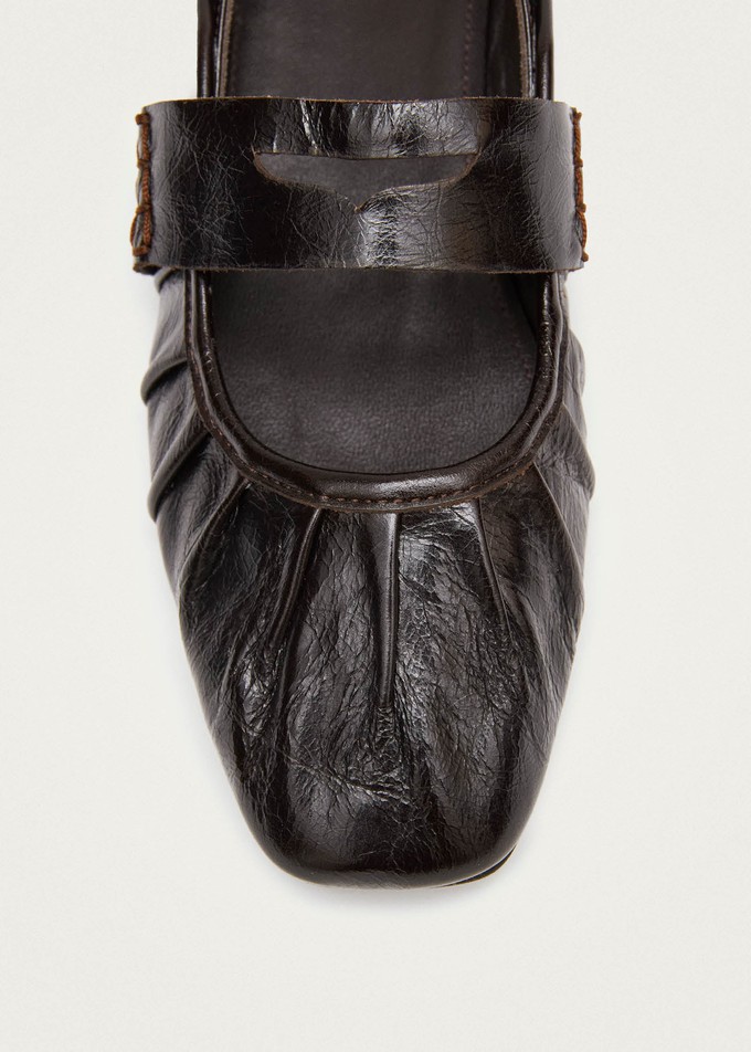 Bargo Brown Leather Ballet Flats from Alohas