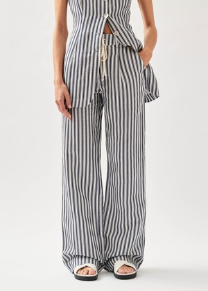 Suzette Stripes Blue And White Trousers from Alohas
