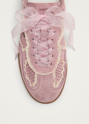 Tb.490 Crochet Pink Leather Sneakers from Alohas