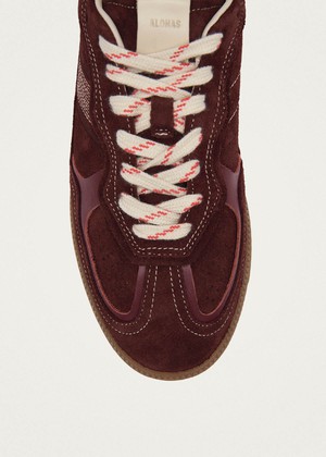 Tb.490 Rife Burgundy Cream Leather Sneakers from Alohas