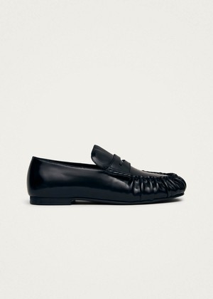 Aven Black Leather Loafers from Alohas