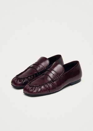 Aven Rift Burgundy Leather Loafers from Alohas