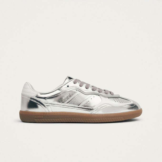 Tb.490 Rife Shimmer Silver Cream Leather Sneakers from Alohas