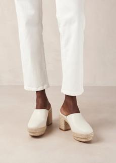 Pico Cream Leather Mules from Alohas