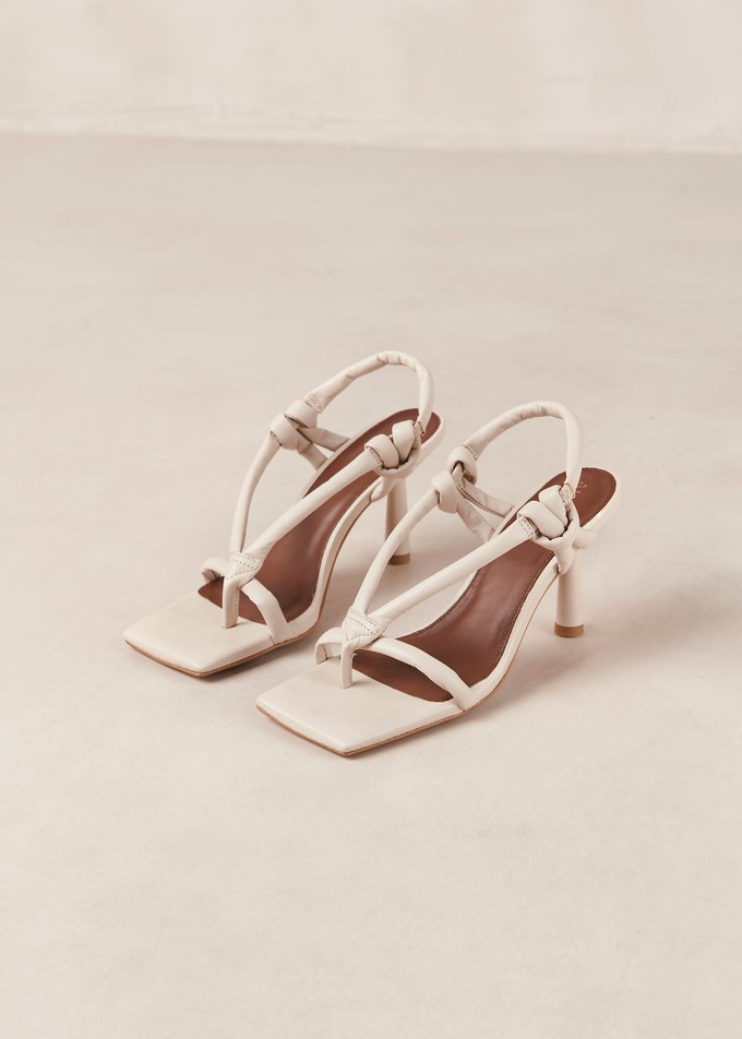 Sheila Cream Leather Sandals from Alohas