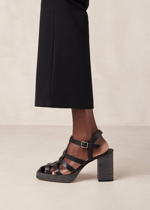 Rollers Black Sandals from Alohas