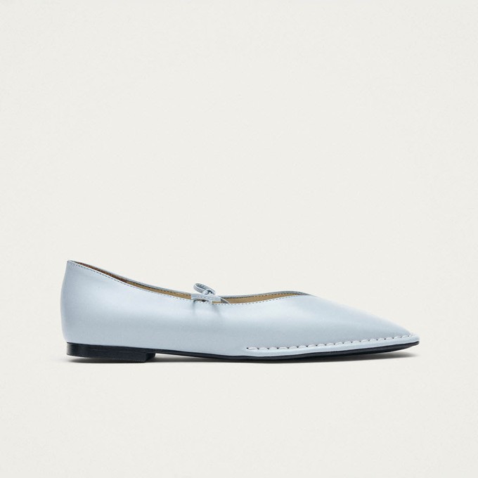 Sway Blue Leather Ballet Flats from Alohas