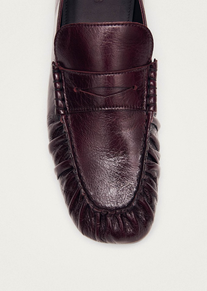 Aven Rift Burgundy Leather Loafers from Alohas