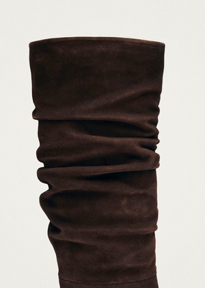 Kalila Suede Brown Leather Boots from Alohas