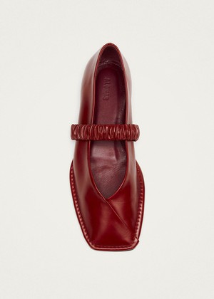 Lautan Red Leather Ballet Flats from Alohas