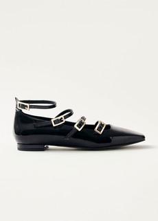Luke Onix Black Leather Ballet Flats via Alohas