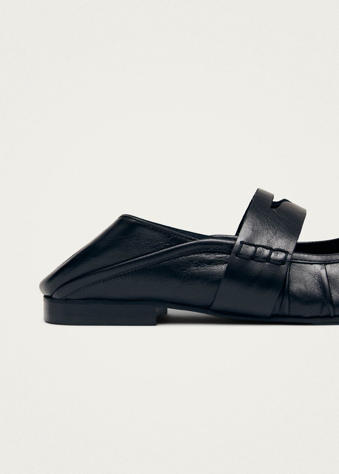 Bargo Black Leather Ballet Flats from Alohas