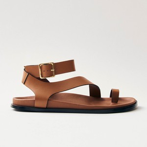 Myles Tan Leather Sandals from Alohas