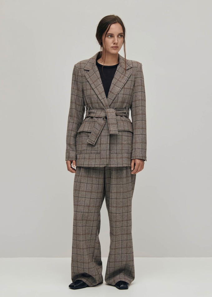 Nagano Checks Brown Blazer from Alohas Nagano Checks Brown Blazer from Alohas