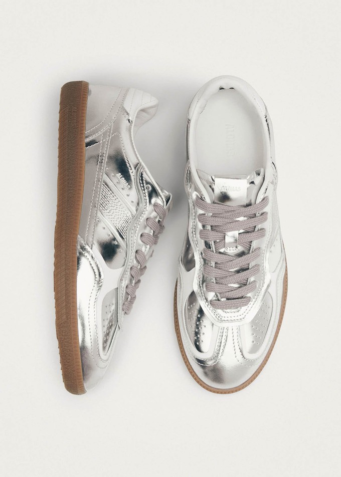 Tb.490 Rife Shimmer Silver Cream Leather Sneakers from Alohas
