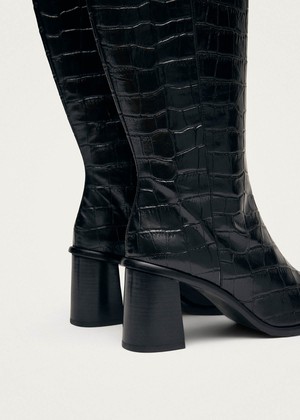East Alli Total Black Leather Boots from Alohas