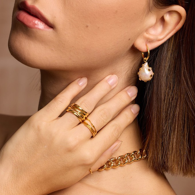 Genesis Gold Stacking Ring (adjustable) from Amadeus