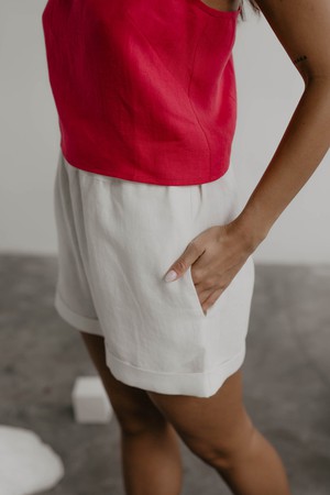 Linen shorts MIA M Striped | sale from AmourLinen