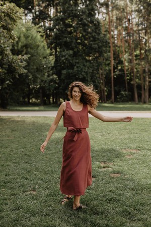 IRIS skirt in Terracotta from AmourLinen