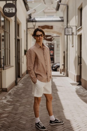 HECTOR shirt in Rosy Brown from AmourLinen