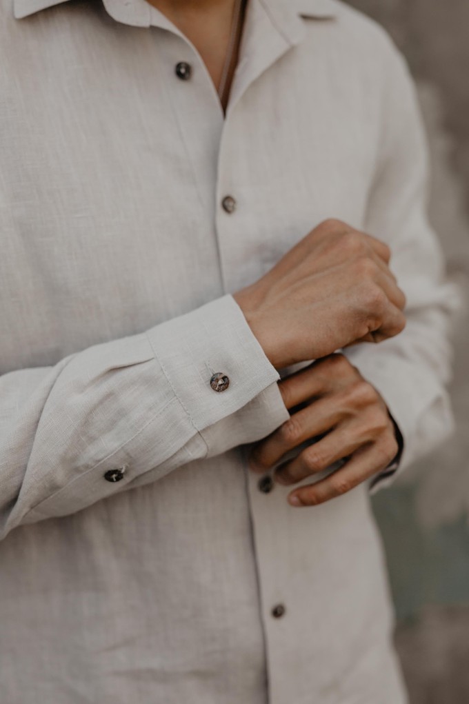 HECTOR shirt in Cream from AmourLinen
