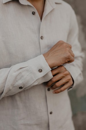 HECTOR shirt in Cream from AmourLinen