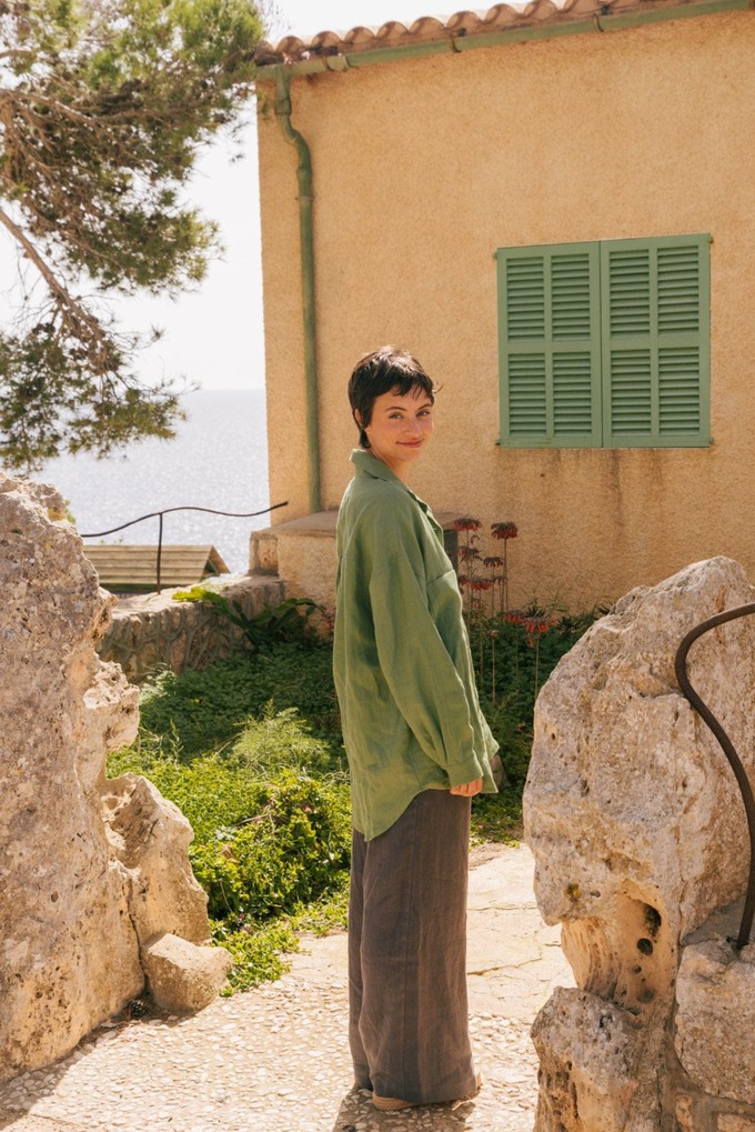 MOLLY shirt in Matcha Green from AmourLinen