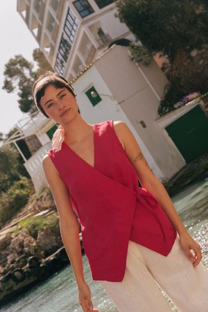 BLANCA top in Viva Magenta from AmourLinen