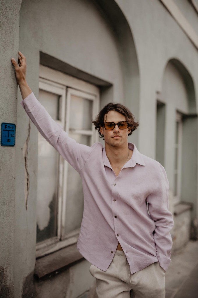 HECTOR shirt in Dusty Rose from AmourLinen