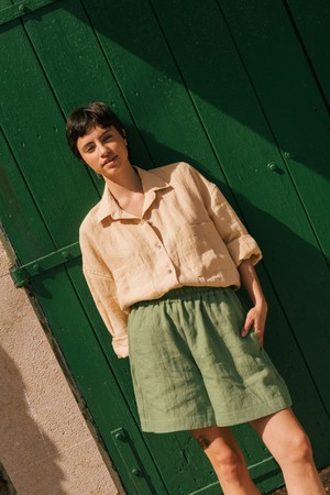 MOLLY shirt in Mustard from AmourLinen