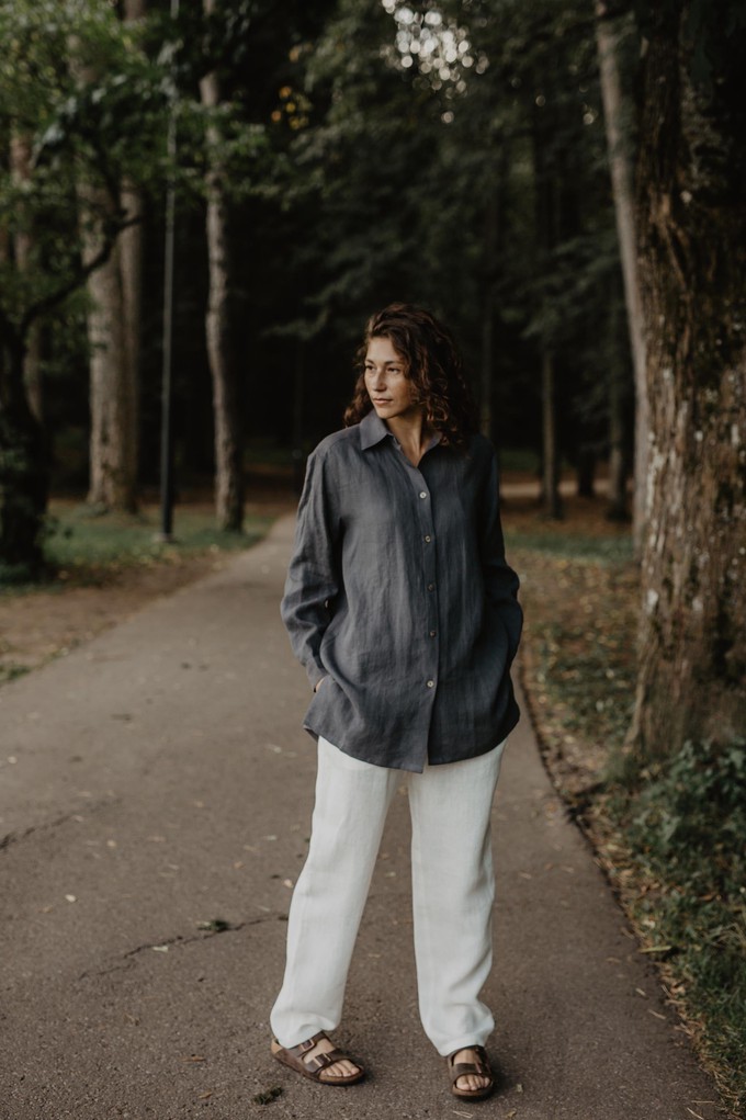 MARRAKESH shirt in Charcoal from AmourLinen