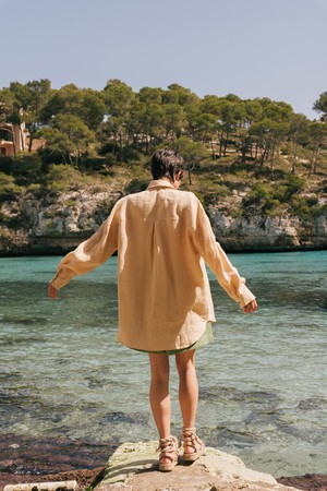 MOLLY shirt in Mustard from AmourLinen
