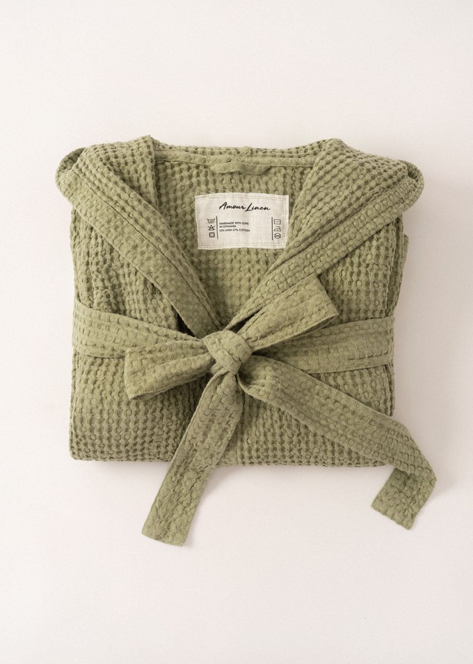 Women’s Waffle Bathrobe from AmourLinen