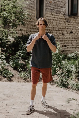 HERMES shorts in Terracotta from AmourLinen